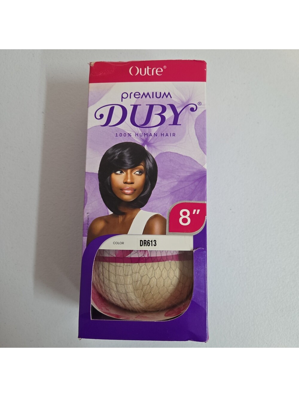 women's 8-inch box of Outre Premium Duby 100% human hair